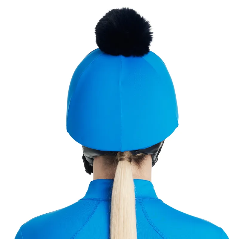 LeMieux Classique Pom Hat Silk - Benetton Blue-4