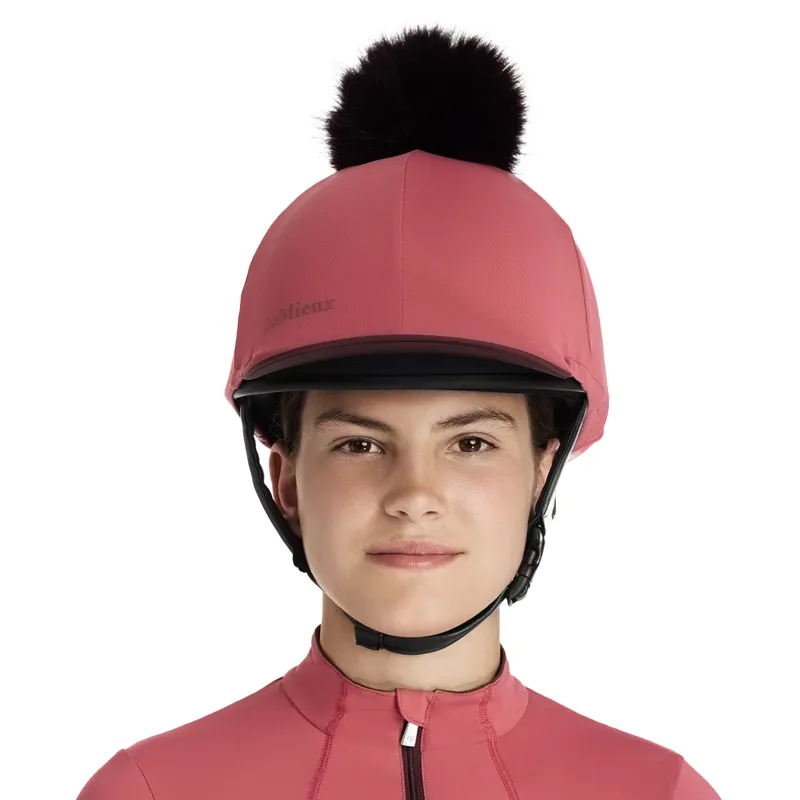 LeMieux Classique Pom Hat Silk - Cranberry
