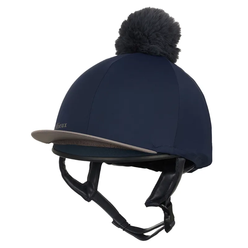 LeMieux Classique Pom Hat Silk - Navy-1