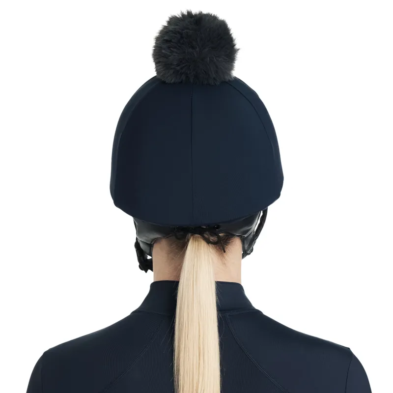 LeMieux Classique Pom Hat Silk - Navy-4