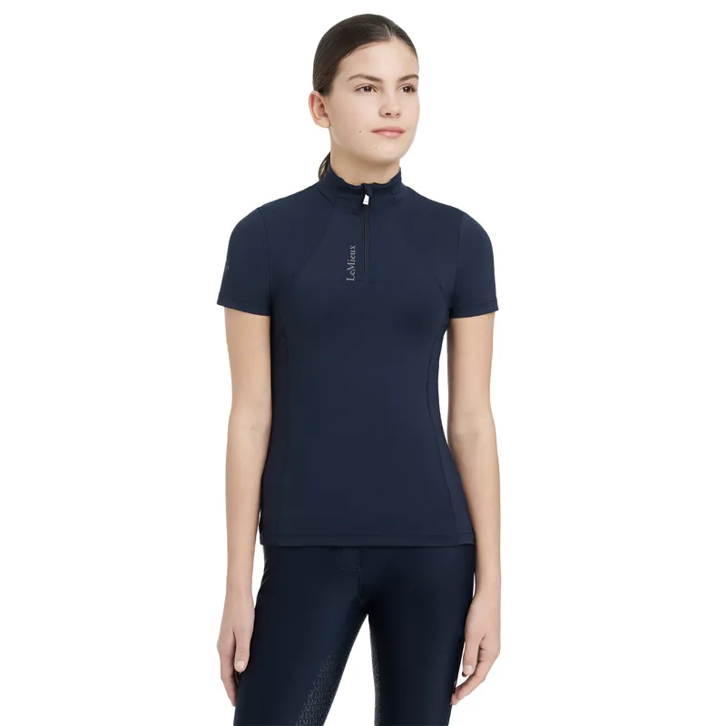 LeMieux Young Rider Classique Short Sleeve Base Layer - Navy