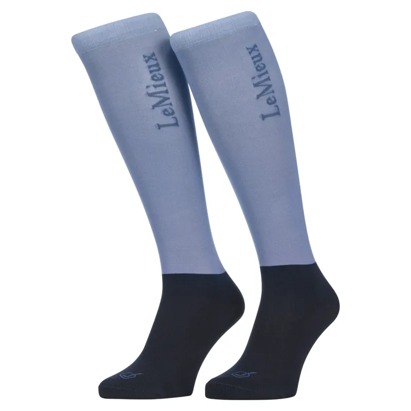 LeMieux Competition Junior Tall Riding Socks - Powder Blue