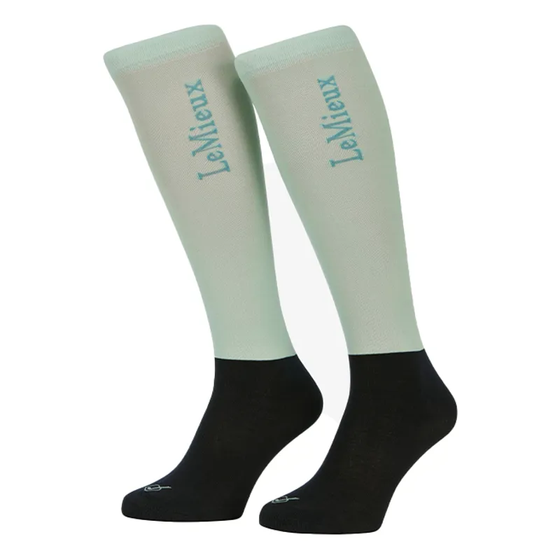 LeMieux Junior Competition Riding Socks 2 Pack - Aqua