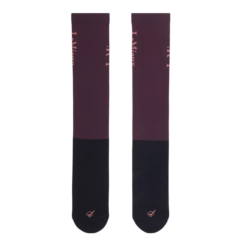 LeMieux Competition Riding Socks 2 Pack - Damson-1