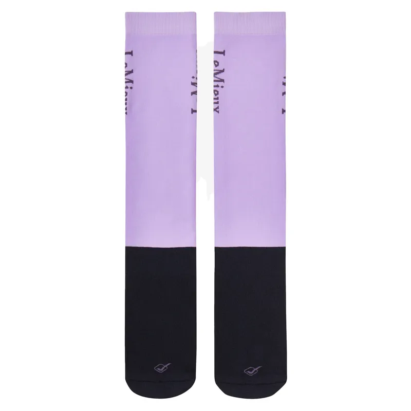 LeMieux Competition Riding Socks 2 Pack - Lilac-2