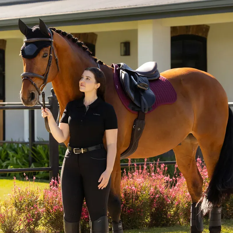 LeMieux Cotton GP Saddle Pad - Burgundy-2