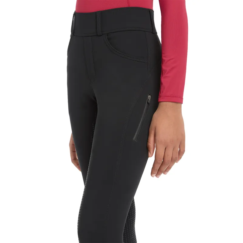 LeMieux Ella Young Rider Winter Bregging Riding Tights - Black-5