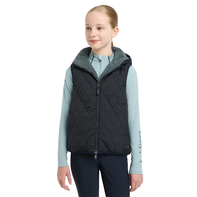 LeMieux Young Rider Eloise Reversible Winter Gilet - Navy-7