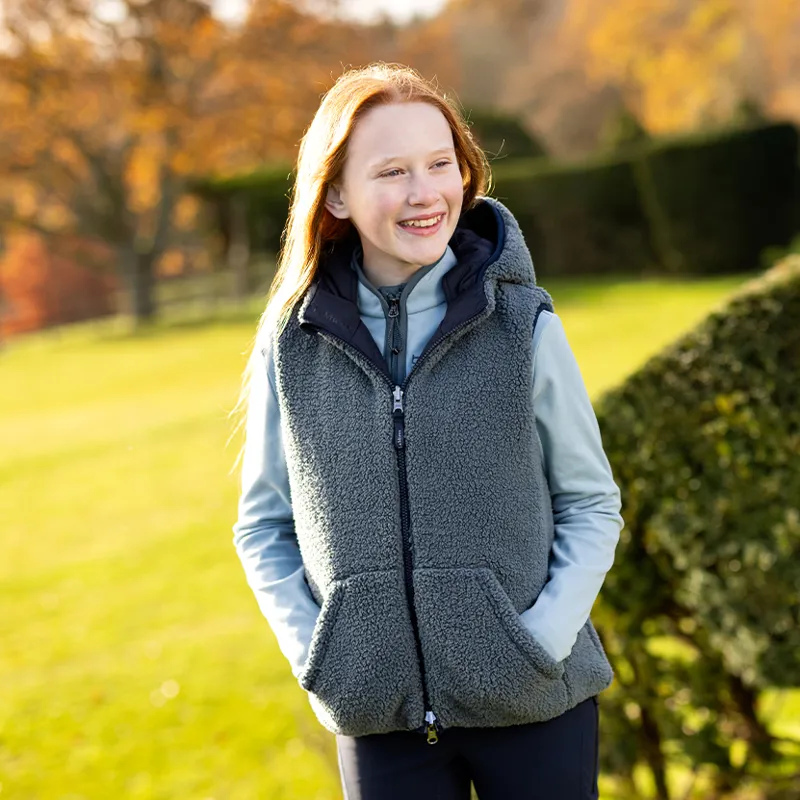 LeMieux Young Rider Eloise Reversible Winter Gilet - Navy-6