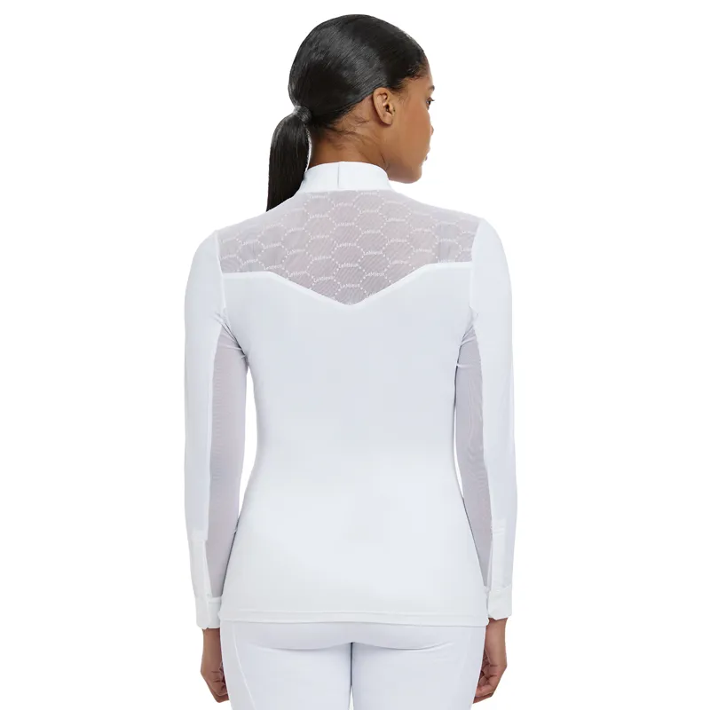 LeMieux Emily Ladies Long Sleeve Show Shirt - White-1