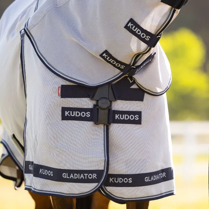 LeMieux Kudos Gladiator Detachable Neck Fly Rug - Grey-7