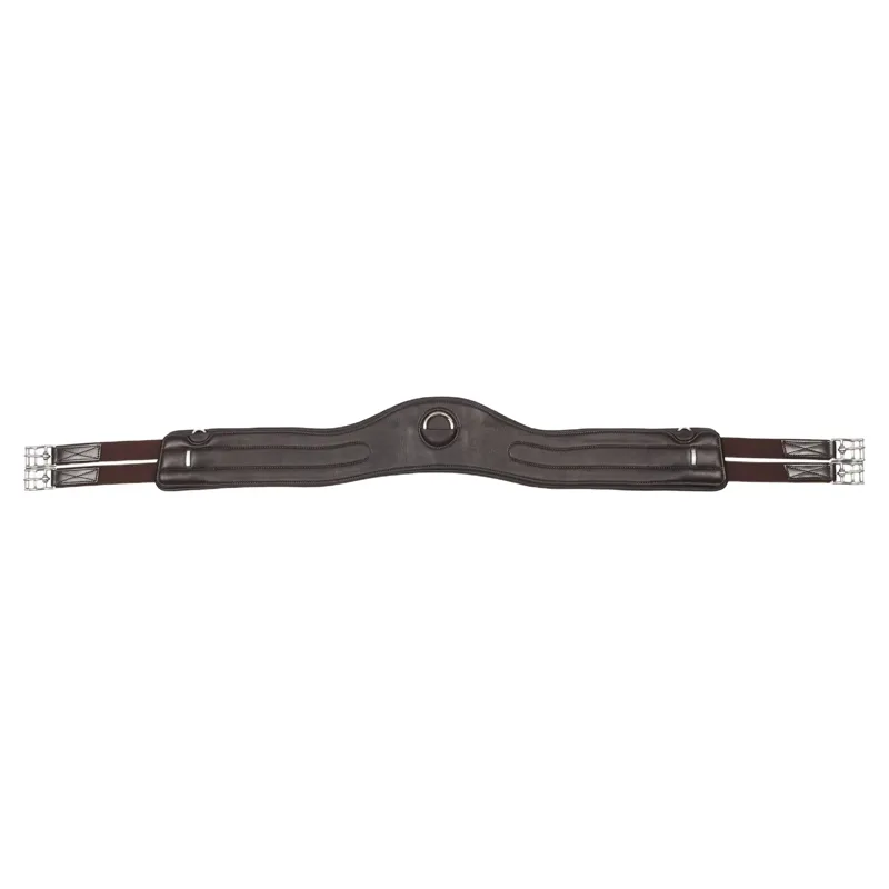 LeMieux Hunter Leather Girth with Detachable Non-Slip Liner - Havana-1