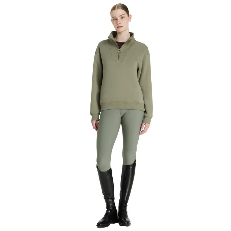 LeMieux Keira Ladies Quarter Zip Sweater - Rosemary-2