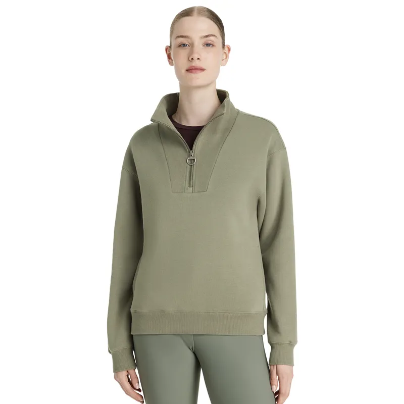LeMieux Keira Ladies Quarter Zip Sweater - Rosemary