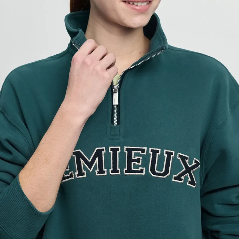 LeMieux Kelsie Womens Quarter Zip Sweater - Jungle-5