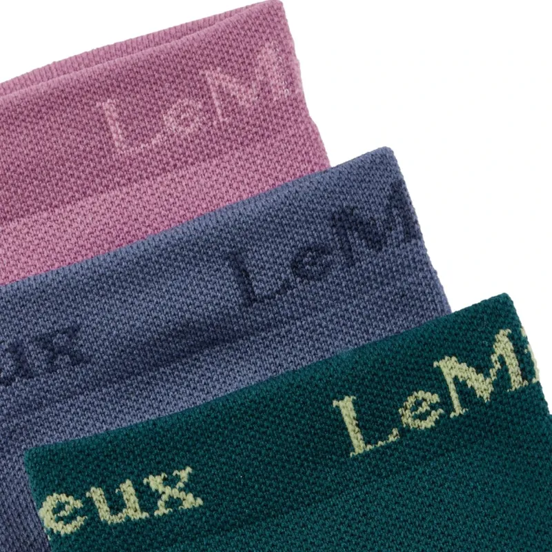 LeMieux Trainer Socks 3 Pack - Multi Colour-2