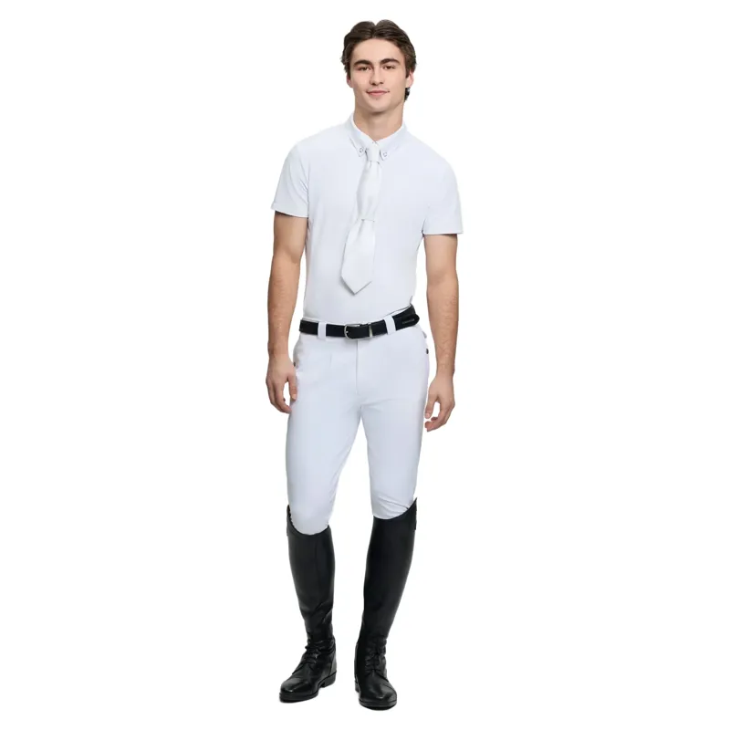 LeMieux Short Sleeve Mens Show Shirt - White-1