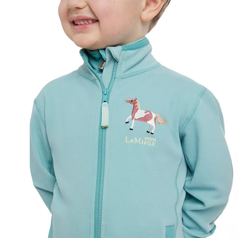 LeMieux Mini Mari Zip Through Junior Sweatshirt - Aqua-4