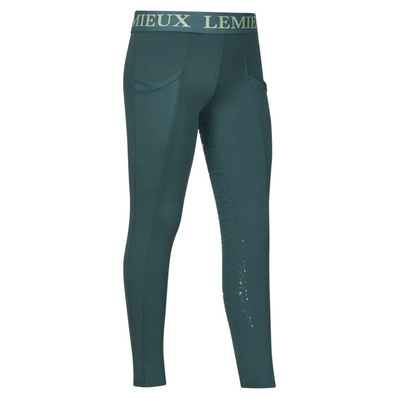 LeMieux Mini Junior Pull On Full Grip Riding Tights - Jungle