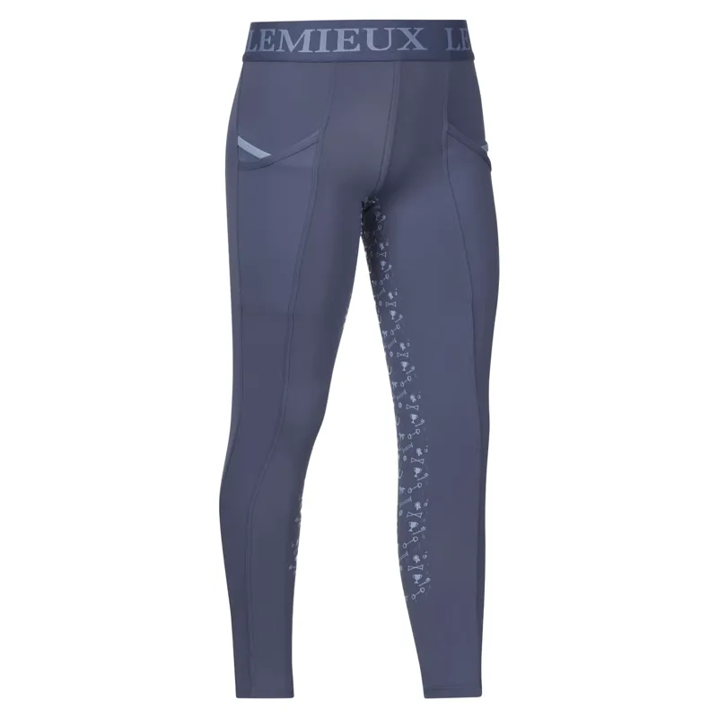 LeMieux Mini Junior Pull On Full Grip Riding Tights - Shadow