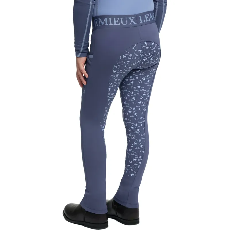 LeMieux Mini Junior Pull On Full Grip Riding Tights - Shadow-2