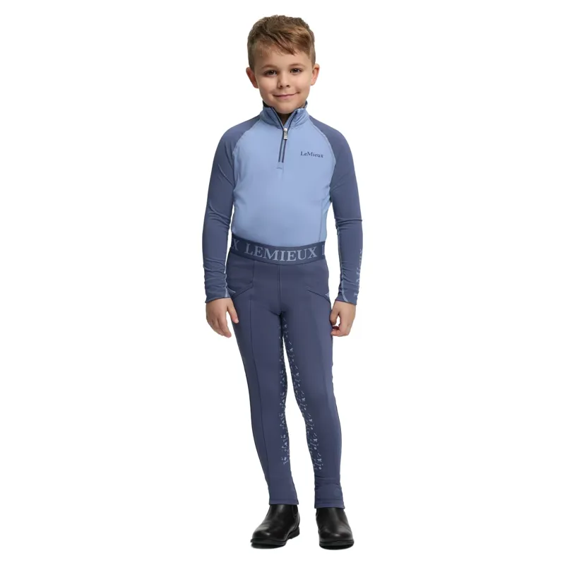 LeMieux Mini Junior Pull On Full Grip Riding Tights - Shadow-3
