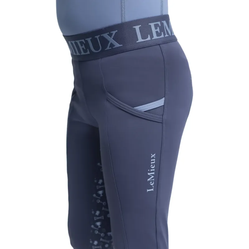 LeMieux Mini Junior Pull On Full Grip Riding Tights - Shadow-6