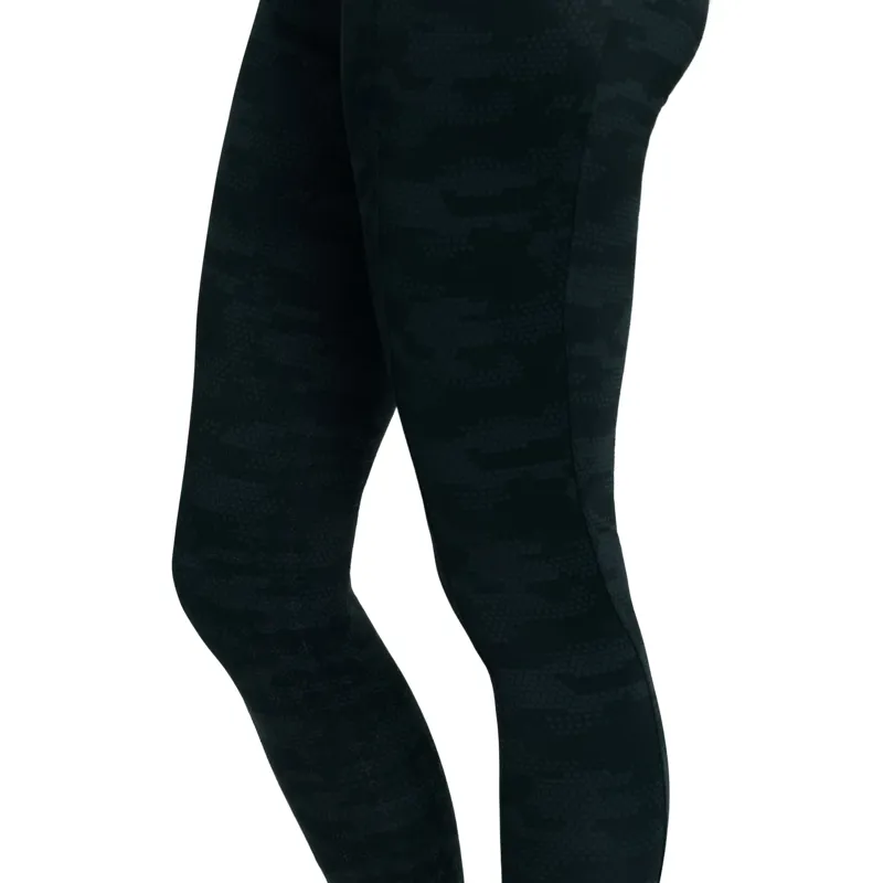 LeMieux Naomi Full Grip Pull On Womens Riding Tights - Camo Black-3