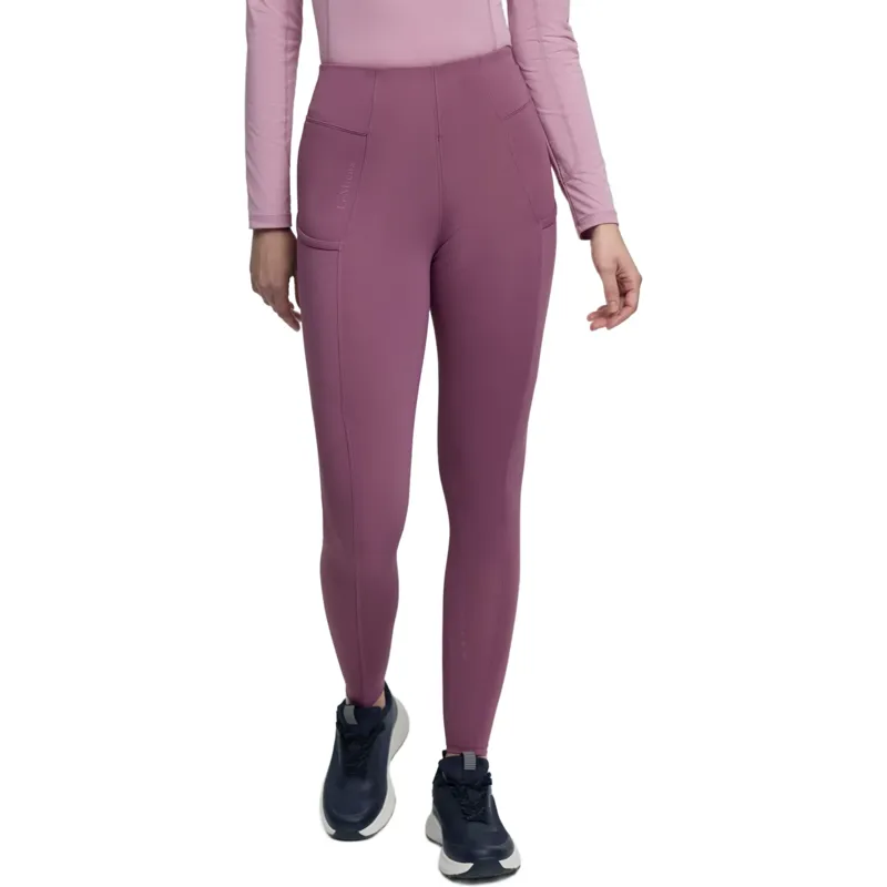 LeMieux Naomi Full Grip Pull On Womens Riding Tights - Mallow-1