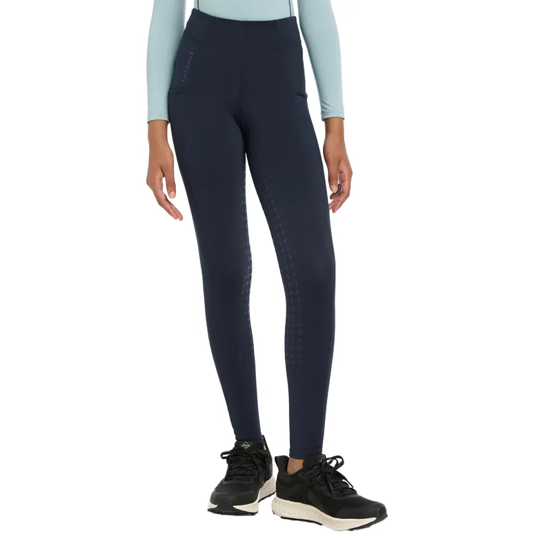LeMieux Young Rider Orla Full Grip Junior Riding Tights - Navy