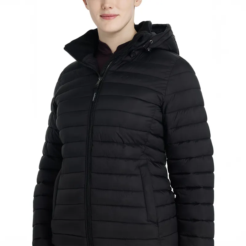 LeMieux Rose Womens Hooded Puffer Jacket - Black-3