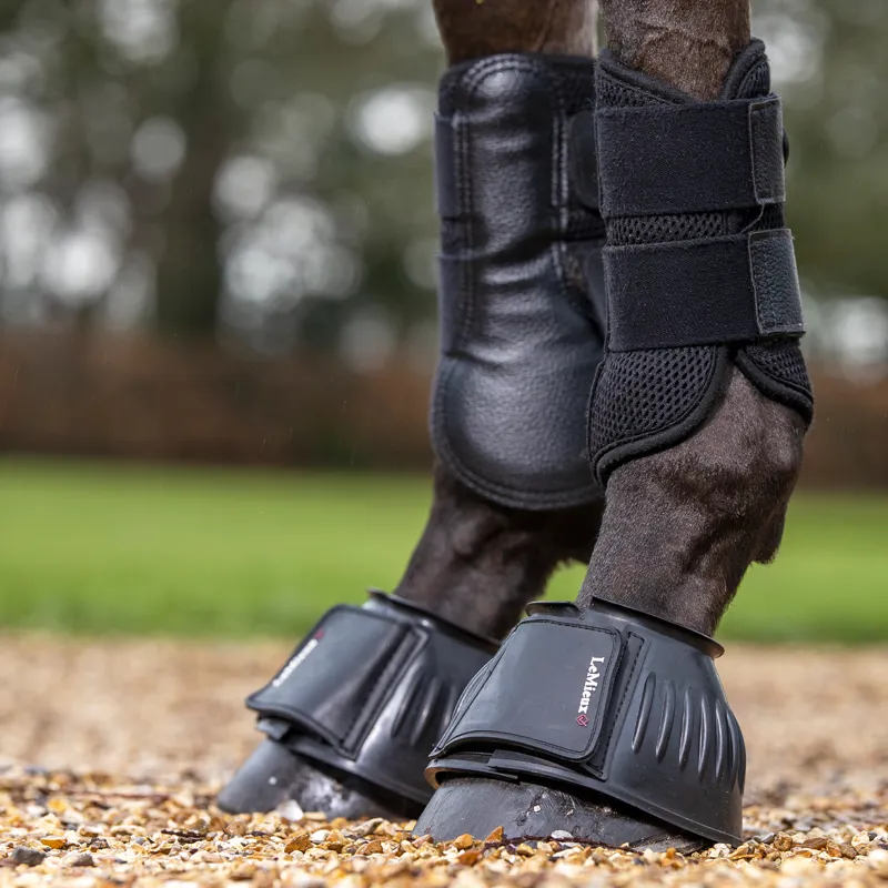 LeMieux Rubber Overreach Boots - Black-2