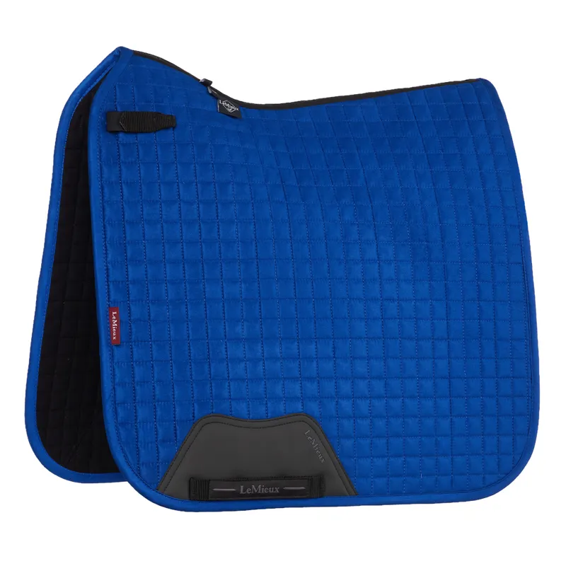 LeMieux Suede Dressage Saddlecloth - Benetton Blue