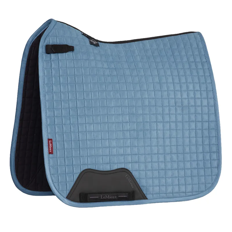 LeMieux Suede Dressage Saddlecloth - Ice Blue