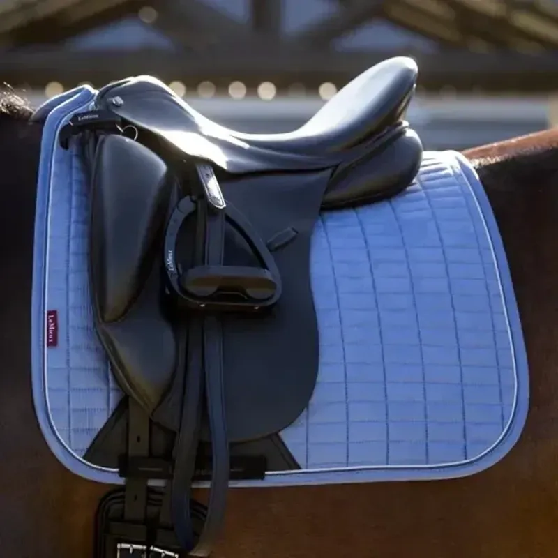 LeMieux Suede Dressage Saddlecloth - Powder Blue-4