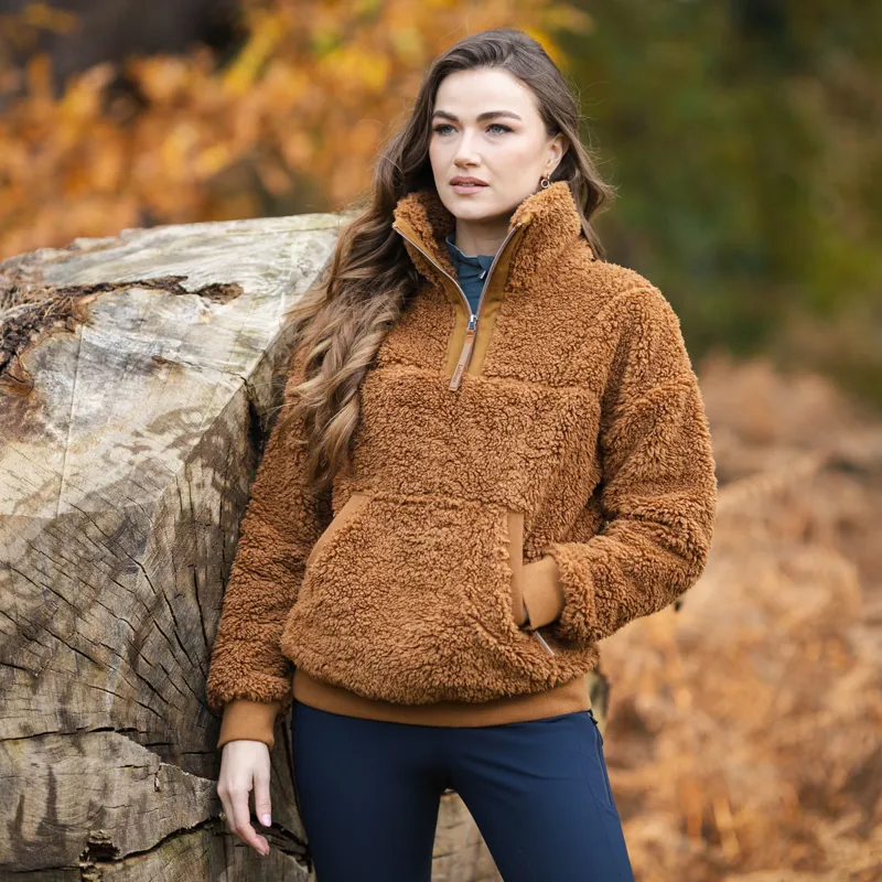 LeMieux Tara Ladies Teddy Fleece Jumper - Ginger-1