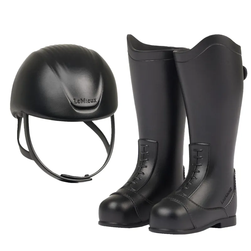 LeMieux Toy Rider Boots and Helmet Set - Black