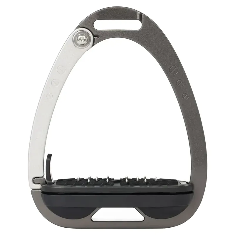 LeMieux Vector Control Flat Safety Stirrups - Carbon/Silver-1