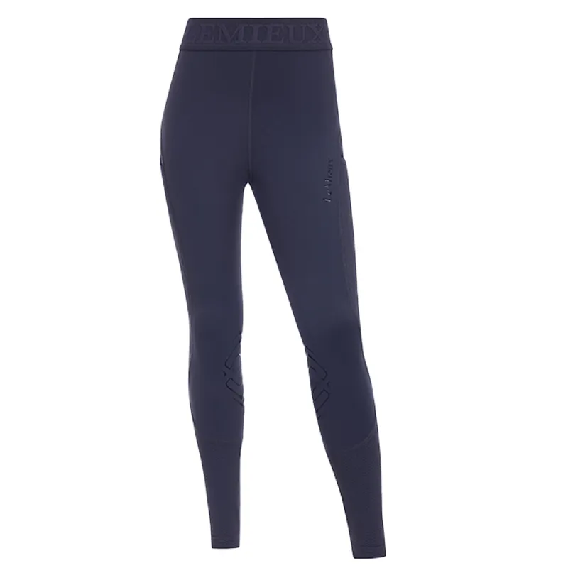 LeMieux Young Rider Lizzie Mesh Knee Grip Junior Riding Tights - Dusk Blue