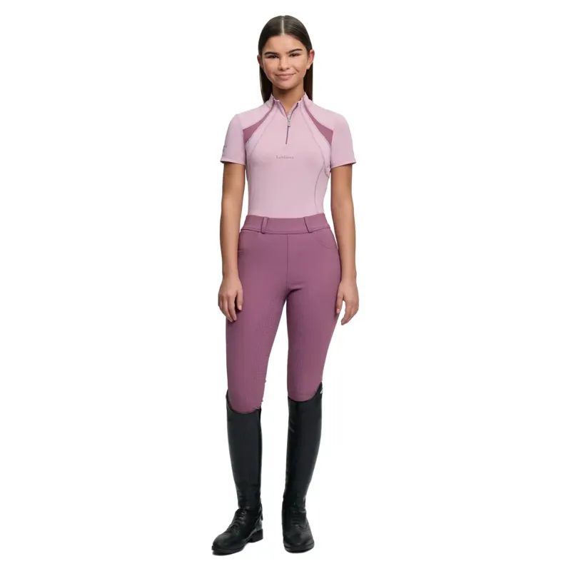 LeMieux Young Rider Mia Mesh Junior Short Sleeve Base Layer - Fondant-6