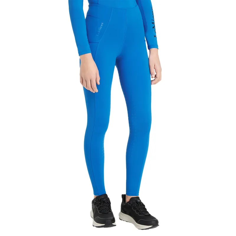 LeMieux Young Rider Orla Full Grip Junior Riding Tights - Benetton Blue