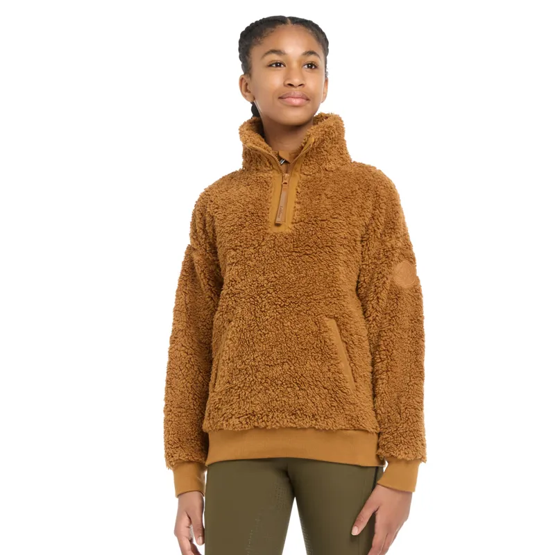 LeMieux Young Rider Tia Junior Teddy Fleece Jumper - Ginger-1