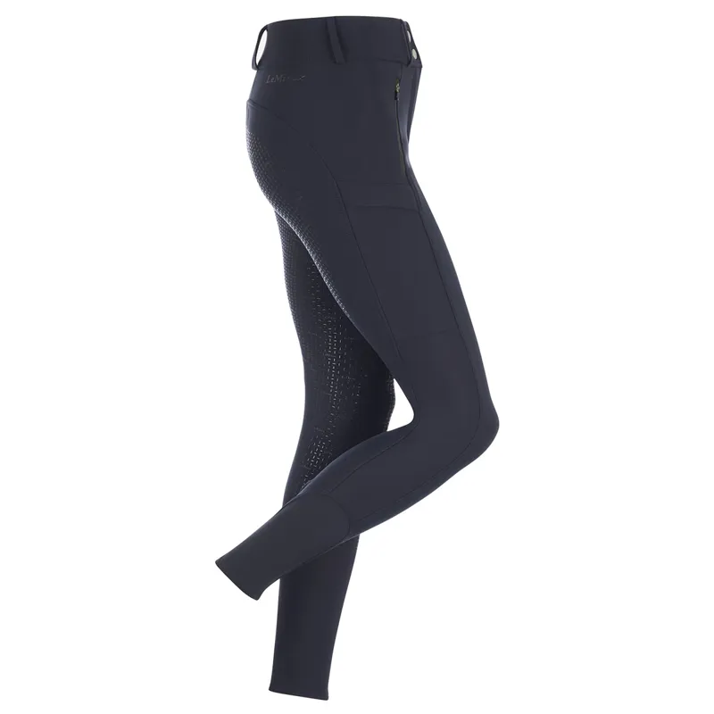 LeMieux DryTex Waterproof Full Grip Womens Winter Breeches - Navy-1