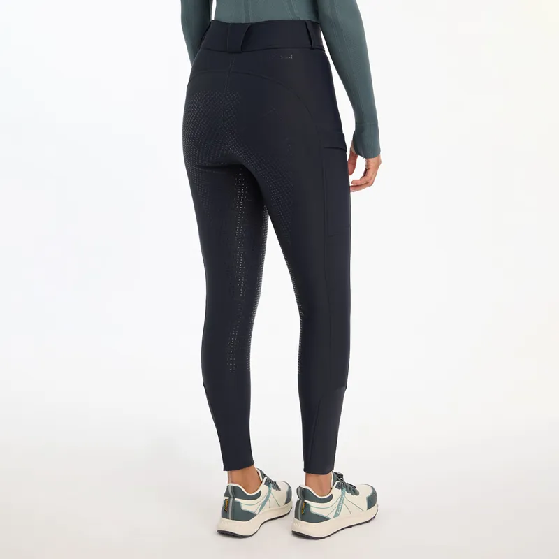 LeMieux DryTex Waterproof Full Grip Womens Winter Breeches - Navy-3