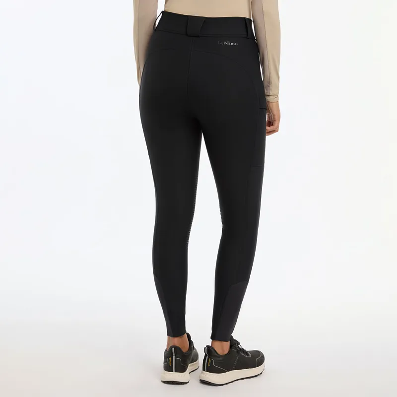 LeMieux DryTex Waterproof Knee Grip Ladies Breeches - Black-3