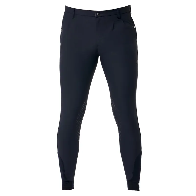 LeMieux Elite Classic Pleated Knee Grip Mens Breeches - Navy-1