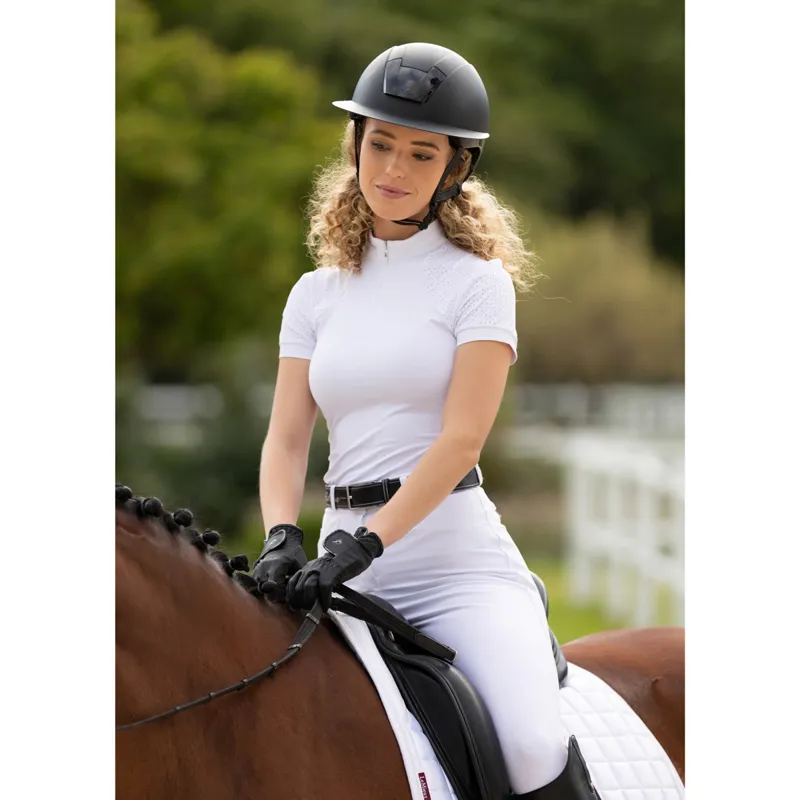 LeMieux Olivia Womens Short Sleeve Show Shirt - White-6