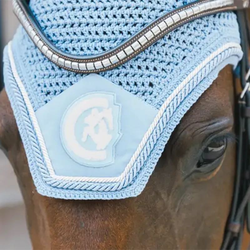 Kentucky Wellington 3D Logo Rope Fly Veil - Light Blue-2