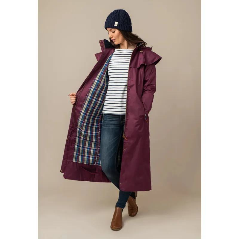 Lighthouse Outback Ladies Full Length Waterproof Jacket - Plum-4