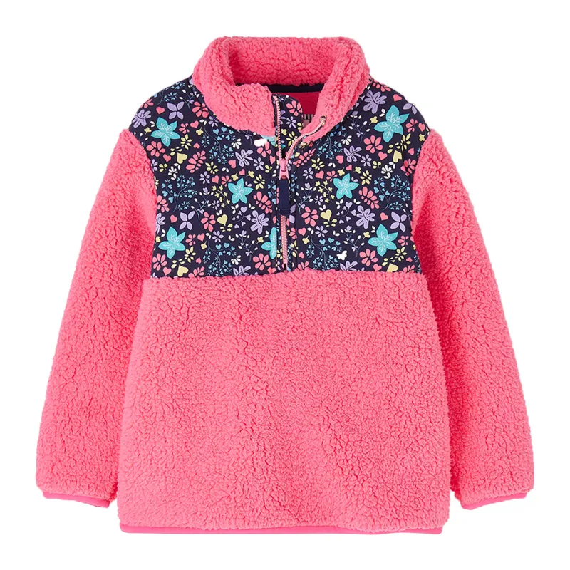 Lighthouse Cassie Junior Girls Fleece Jumper - Pink/Floral Print-3